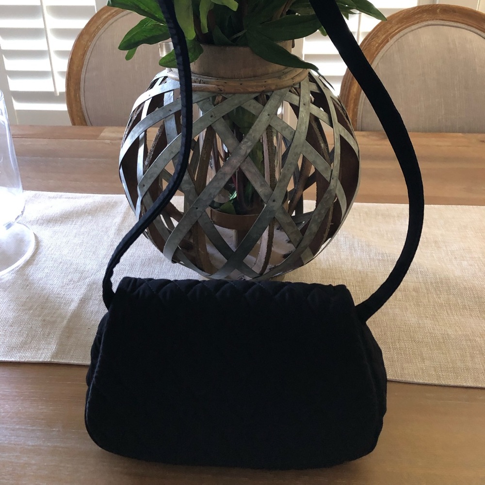 Vera Bradley Black Quilted Microfiber Purse